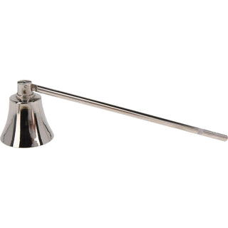 Silver Metal Bell Candle Snuffer | Long Handle Candle Wick Extinguisher - 20cm