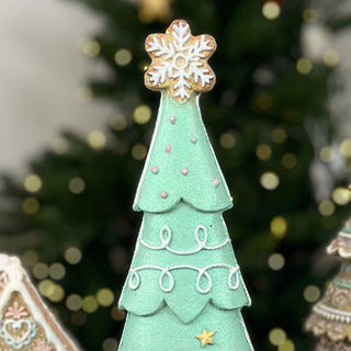 Gingerbread Christmas Tree Ornament | Pastel Green Gingerbread Tree - 32cm