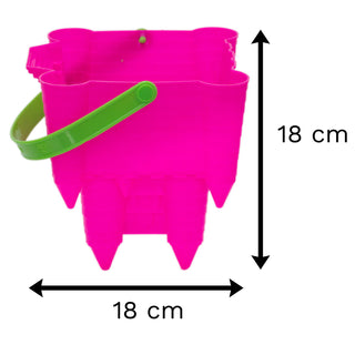 Kids Coloured Buckets Sandcastle Bucket | Childrens Plastic Beach Bucket Sand Toy | Sandpit Bucket Beach Toy - Colour Varies One Supplied