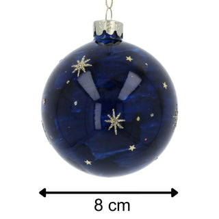 Celestial Christmas Bauble | Moon & Stars Christmas Tree Hanging Ornament - 8cm