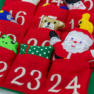 Fabric Santa Claus Advent Calendar | Reusable 24 - Pocket Santa Calendar - 60x48cm