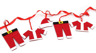 Father Christmas Santa Clothes Line Bunting Garland Banner Xmas Decoration