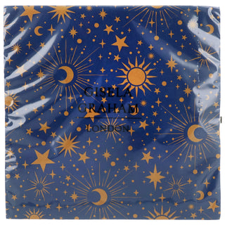 Pack of 20 Celestial Napkins | Sun, Moon & Stars Disposable Paper Napkins - 30cm