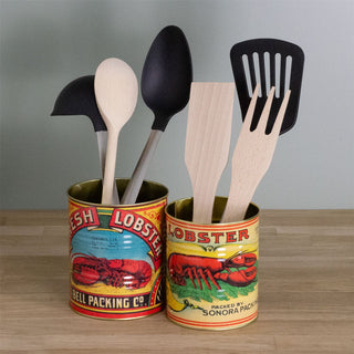 Set of 2 Retro Style Vintage Lobster Storage Tins | Decorative Tinned Fish Cans