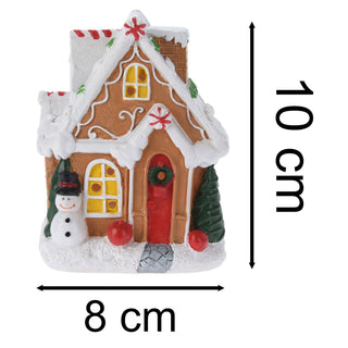 Gingerbread LED Christmas House | Christmas Village Festive Light-up House 10cm