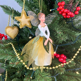 Flower Fairy Christmas Bauble | Woodland Fairy Christmas Tree Ornament - 16cm