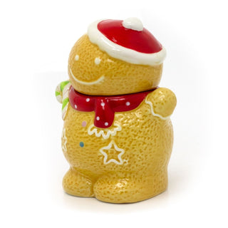 Gingerbread Boy Christmas Storage Jar | Festive Ceramic Kitchen Cookie Jar 18cm