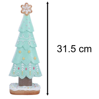 Gingerbread Christmas Tree Ornament | Pastel Green Gingerbread Tree - 32cm