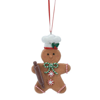 Gingerbread Cookie Christmas Bauble | Christmas Tree Hanging Decoration - 10cm