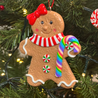 Gingerbread Cookie Christmas Bauble | Christmas Tree Hanging Decoration - 10cm