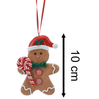 Gingerbread Cookie Christmas Bauble | Christmas Tree Hanging Decoration - 10cm