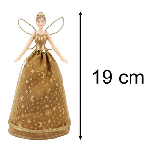 Gold Celestial Fairy Christmas Tree Topper | Fairy Angel Tree Ornament - 19cm