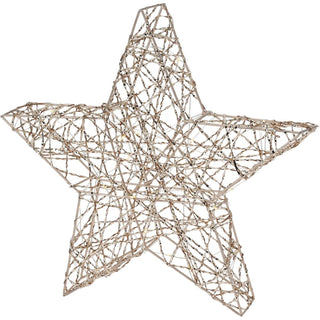 Gold Christmas Star Light | Gold Wire LED Standing Star Decoration - 30cm