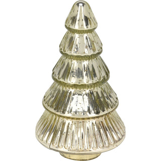 Gold Glass Christmas Tree | Freestanding Mottled Gold Tree Ornament - 20cm