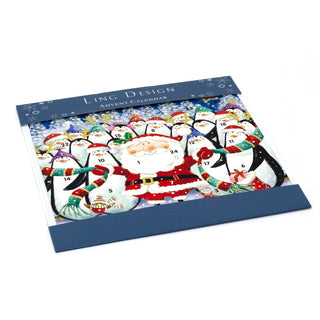 Happy Christmas Advent Calendar | Santa Penguin Advent Calendar - 23cm