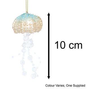 Jellyfish Christmas Bauble | Under the Sea Resin Christmas Tree Ornament - 14cm