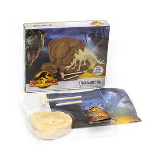 Jurassic World Dominion Fossil Dig Kit | Stegosaurus Dinosaur Dig Kit Dinosaur Fossil Dig Up Kit | Dinosaur Fossils Palaeontology Dig Out Set - Dinosaur Gifts