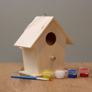 Kids Paint Your Own Birdhouse Kit | DIY Wooden Bird Box Craft Set for Children