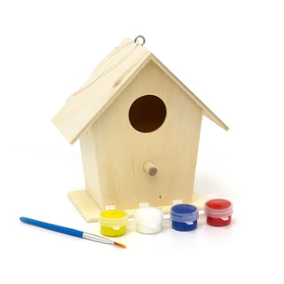 Kids Paint Your Own Birdhouse Kit | DIY Wooden Bird Box Craft Set for Children