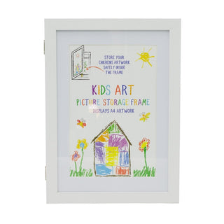 Kids White A4 Artwork Display Frame | A4 Children's Picture Storage Frame