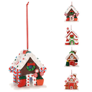 LED Gingerbread House Christmas Bauble | Light - Up House Tree Ornament - 7cm