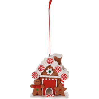 LED Gingerbread House Christmas Bauble | Light - Up House Tree Ornament - 7cm