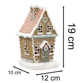 LED Gingerbread House | Light - Up Christmas Gingerbread House Ornament - 20cm