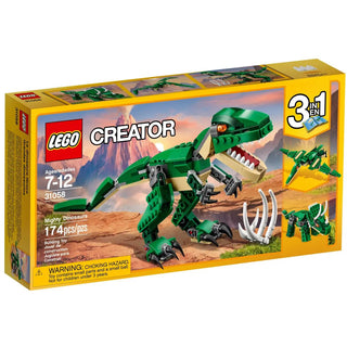 Lego 31058 Mighty Dinosaurs | Lego Creator 3 in 1 T. rex Triceratops Pterodactyl