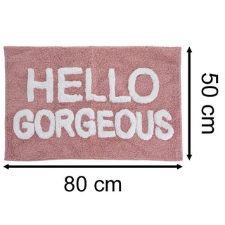 Luxury Tufted Slogan Bathroom Mat | Novelty Non - slip Bath Mat 50 x 80cm