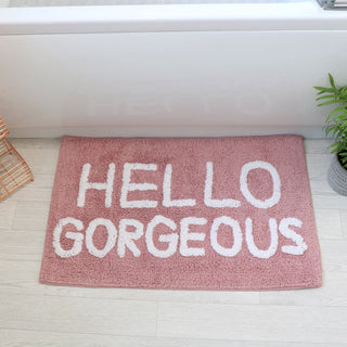 Luxury Tufted Slogan Bathroom Mat | Novelty Non - slip Bath Mat 50 x 80cm