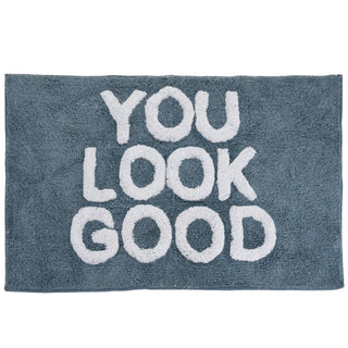 Luxury Tufted Slogan Bathroom Mat | Novelty Non - slip Bath Mat 50 x 80cm