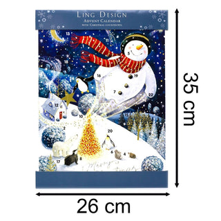 Magical Christmas Advent Calendar | Snowman Advent Calendar - 34x25cm