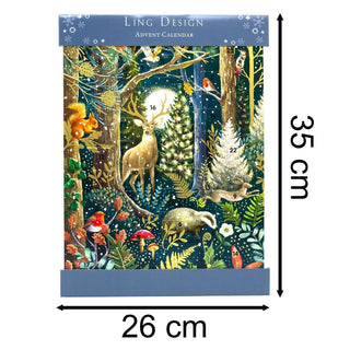 Magical Forest Christmas Advent Calendar | Animal Advent Calendar - 34x25cm