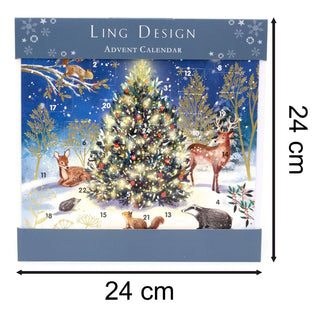 Magical Night Christmas Advent Calendar | Reindeer Stag Advent Calendar - 23cm