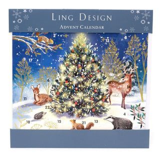 Magical Night Christmas Advent Calendar | Reindeer Stag Advent Calendar - 23cm