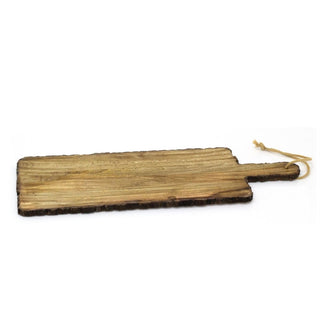 Mango Wood Serving Board with Bark Edging | Extra Large Serving Platter - 70cm