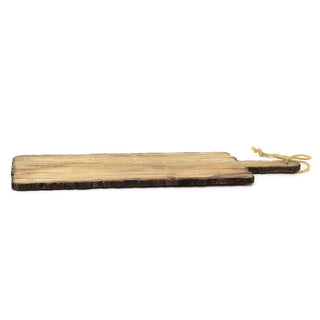 Mango Wood Serving Board with Bark Edging | Extra Large Serving Platter - 70cm