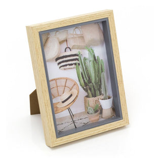 Mediterranean Wooden Photo Frame 5 x 7 | Freestanding Single Aperture 5 x 7 Picture Frame | Grey Picture Frame Tabletop Photo Frame 7 x 5