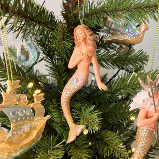 Mermaid Christmas Bauble | Under the Sea Mermaid Christmas Tree Ornament - 14cm