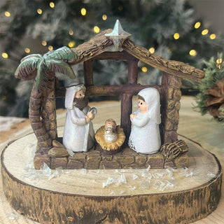 Mini Christmas Nativity Scene | Nativity Set with Baby Jesus, Mary & Joseph