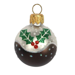 Mini Christmas Pudding Bauble | Small Hanging Ornament for Christmas Tree - 4cm