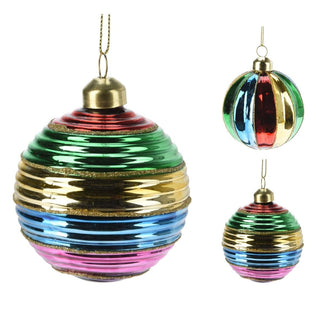 Multicoloured Rainbow Christmas Bauble | Christmas Tree Hanging Ornament - 8cm