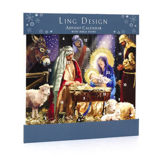 Nativity Scene Christmas Advent Calendar | Religious Advent Calendar - 23cm