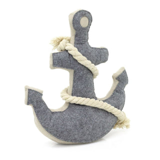 Nautical Anchor Doorstop | Grey Fabric Ship Anchor Shaped Door Stop - 29cm