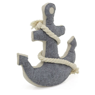 Nautical Anchor Doorstop | Grey Fabric Ship Anchor Shaped Door Stop - 29cm