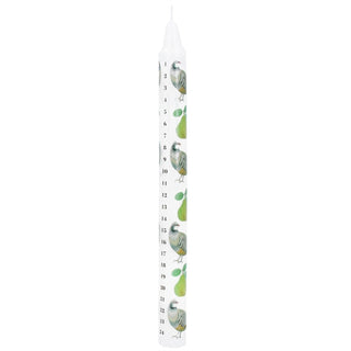 Partridge & Pear Christmas Advent Candle | Advent Christmas Candle - 23cm