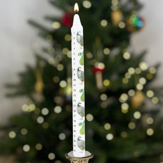 Partridge & Pear Christmas Advent Candle | Advent Christmas Candle - 23cm