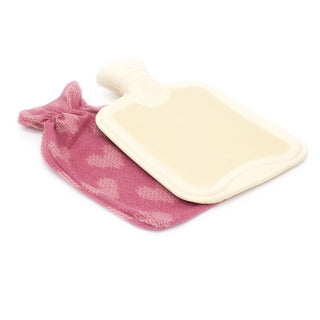 Patterned Fleece Hot Water Bottle | Hot Water Bottle With Cover | Natural Rubber Hot Water Bottles - Design Varies One Supplied