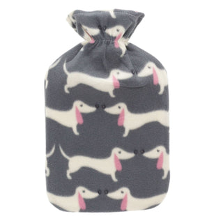 Patterned Fleece Hot Water Bottle | Hot Water Bottle With Cover | Natural Rubber Hot Water Bottles - Design Varies One Supplied