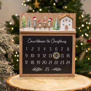 Pebble Family Christmas Advent Calendar | Magnetic Advent Calendar Wall Plaque